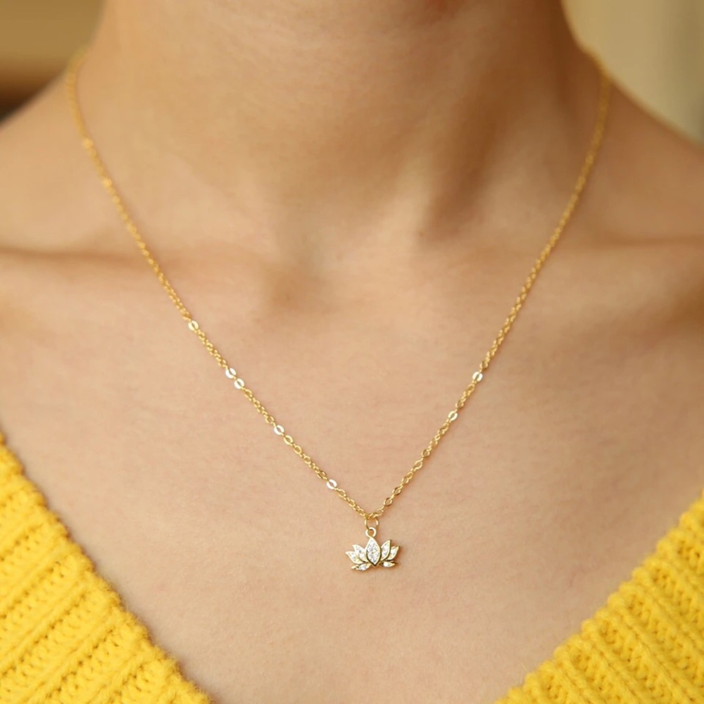 Gold Lotus Necklace